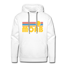 Premium Moab, Utah Hoodie - Retro Sun Premium Men's Moab Sweatshirt / Hoodie - white