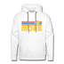 Premium Moab, Utah Hoodie - Retro Sun Premium Men's Moab Sweatshirt / Hoodie - white
