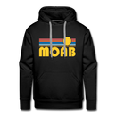 Premium Moab, Utah Hoodie - Retro Sun Premium Men's Moab Sweatshirt / Hoodie - black