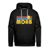 Premium Moab, Utah Hoodie - Retro Sun Premium Men's Moab Sweatshirt / Hoodie - black