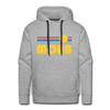 Premium Moab, Utah Hoodie - Retro Sun Premium Men's Moab Sweatshirt / Hoodie - heather grey