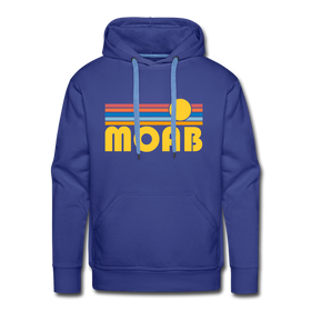 Premium Moab, Utah Hoodie - Retro Sun Premium Men's Moab Sweatshirt / Hoodie - royalblue