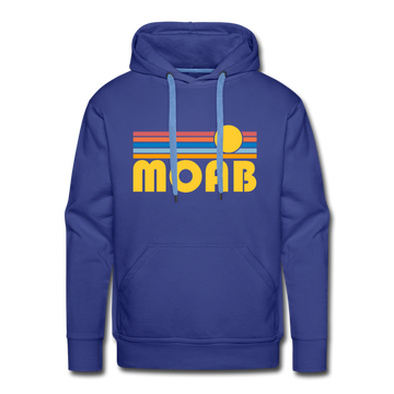 Premium Moab, Utah Hoodie - Retro Sun Premium Men's Moab Sweatshirt / Hoodie - royalblue
