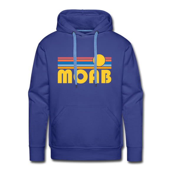 Premium Moab, Utah Hoodie - Retro Sun Premium Men's Moab Sweatshirt / Hoodie - royalblue