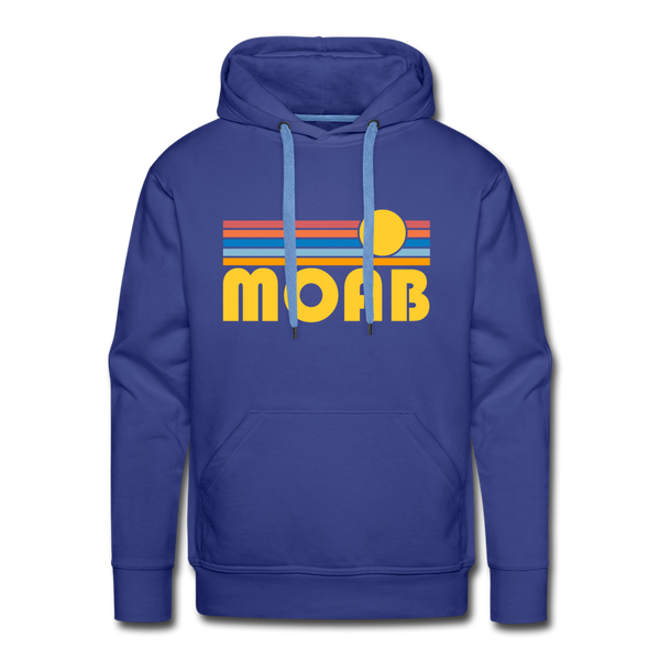 Premium Moab, Utah Hoodie - Retro Sun Premium Men's Moab Sweatshirt / Hoodie - royalblue