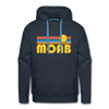 Premium Moab, Utah Hoodie - Retro Sun Premium Men's Moab Sweatshirt / Hoodie - navy