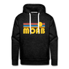 Premium Moab, Utah Hoodie - Retro Sun Premium Men's Moab Sweatshirt / Hoodie - charcoal grey