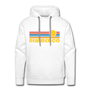 Premium New Mexico Hoodie - Retro Sun Premium Men's New Mexico Sweatshirt / Hoodie - white