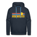 Premium New Mexico Hoodie - Retro Sun Premium Men's New Mexico Sweatshirt / Hoodie - navy
