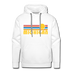 Premium Michigan Hoodie - Retro Sun Premium Men's Michigan Sweatshirt / Hoodie - white