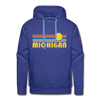 Premium Michigan Hoodie - Retro Sun Premium Men's Michigan Sweatshirt / Hoodie - royalblue