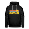 Premium Montana Hoodie - Retro Sun Premium Men's Montana Sweatshirt / Hoodie - black