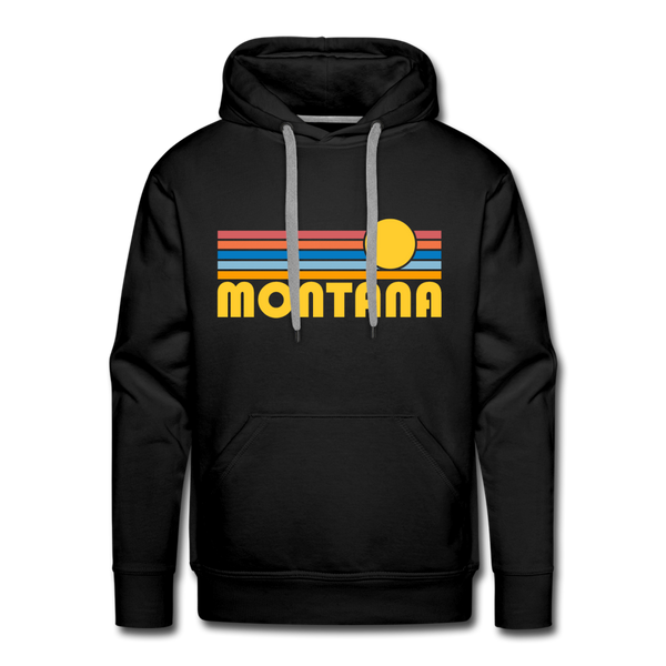 Premium Montana Hoodie - Retro Sun Premium Men's Montana Sweatshirt / Hoodie - black