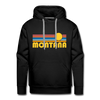 Premium Montana Hoodie - Retro Sun Premium Men's Montana Sweatshirt / Hoodie