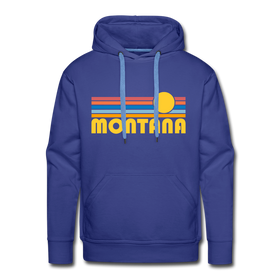 Premium Montana Hoodie - Retro Sun Premium Men's Montana Sweatshirt / Hoodie - royalblue