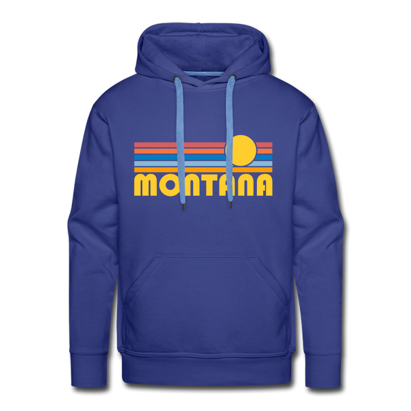 Premium Montana Hoodie - Retro Sun Premium Men's Montana Sweatshirt / Hoodie - royalblue