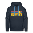 Premium Montana Hoodie - Retro Sun Premium Men's Montana Sweatshirt / Hoodie - navy