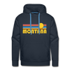 Premium Montana Hoodie - Retro Sun Premium Men's Montana Sweatshirt / Hoodie - navy