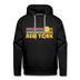 Premium New York, New York Hoodie - Retro Sun Premium Men's New York Sweatshirt / Hoodie - black