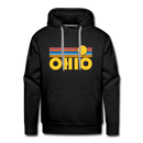 Premium Ohio Hoodie - Retro Sun Premium Men's Ohio Sweatshirt / Hoodie - black