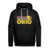 Premium Ohio Hoodie - Retro Sun Premium Men's Ohio Sweatshirt / Hoodie - black