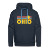 Premium Ohio Hoodie - Retro Sun Premium Men's Ohio Sweatshirt / Hoodie - navy