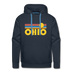 Premium Ohio Hoodie - Retro Sun Premium Men's Ohio Sweatshirt / Hoodie - navy