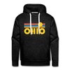 Premium Ohio Hoodie - Retro Sun Premium Men's Ohio Sweatshirt / Hoodie - charcoal grey