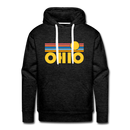 Premium Ohio Hoodie - Retro Sun Premium Men's Ohio Sweatshirt / Hoodie - charcoal grey