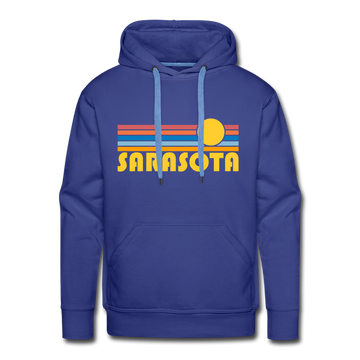 Premium Sarasota, Florida Hoodie - Retro Sun Premium Men's Sarasota Sweatshirt / Hoodie - royalblue