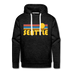 Premium Seattle, Washington Hoodie - Retro Sun Premium Men's Seattle Sweatshirt / Hoodie - charcoal grey