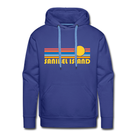 Premium Sanibel Island, Florida Hoodie - Retro Sun Premium Men's Sanibel Island Sweatshirt / Hoodie - royalblue