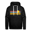 Premium Sanibel Island, Florida Hoodie - Retro Sun Premium Men's Sanibel Island Sweatshirt / Hoodie - charcoal grey