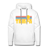 Premium Tampa, Florida Hoodie - Retro Sun Premium Men's Tampa Sweatshirt / Hoodie - white