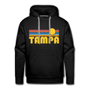 Premium Tampa, Florida Hoodie - Retro Sun Premium Men's Tampa Sweatshirt / Hoodie - black