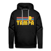 Premium Tampa, Florida Hoodie - Retro Sun Premium Men's Tampa Sweatshirt / Hoodie - black