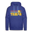 Premium Tampa, Florida Hoodie - Retro Sun Premium Men's Tampa Sweatshirt / Hoodie - royalblue