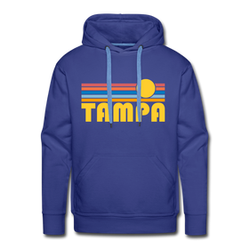 Premium Tampa, Florida Hoodie - Retro Sun Premium Men's Tampa Sweatshirt / Hoodie - royalblue