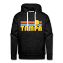 Premium Tampa, Florida Hoodie - Retro Sun Premium Men's Tampa Sweatshirt / Hoodie - charcoal grey