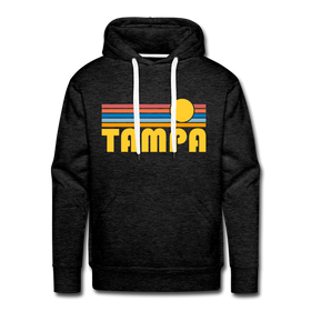 Premium Tampa, Florida Hoodie - Retro Sun Premium Men's Tampa Sweatshirt / Hoodie - charcoal grey