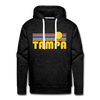 Premium Tampa, Florida Hoodie - Retro Sun Premium Men's Tampa Sweatshirt / Hoodie - charcoal grey