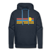 Premium South Carolina Hoodie - Retro Sun Premium Men's South Carolina Sweatshirt / Hoodie - navy