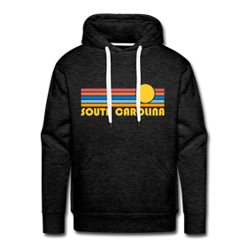 Premium South Carolina Hoodie - Retro Sun Premium Men's South Carolina Sweatshirt / Hoodie