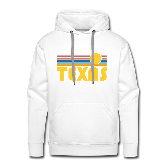 Premium Texas Hoodie - Retro Sun Premium Men's Texas Sweatshirt / Hoodie - white