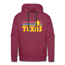 Premium Texas Hoodie - Retro Sun Premium Men's Texas Sweatshirt / Hoodie - burgundy