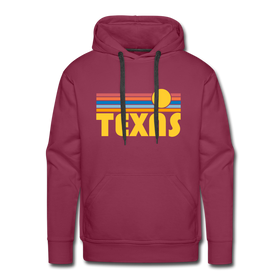 Premium Texas Hoodie - Retro Sun Premium Men's Texas Sweatshirt / Hoodie - burgundy