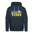 Premium Texas Hoodie - Retro Sun Premium Men's Texas Sweatshirt / Hoodie - navy