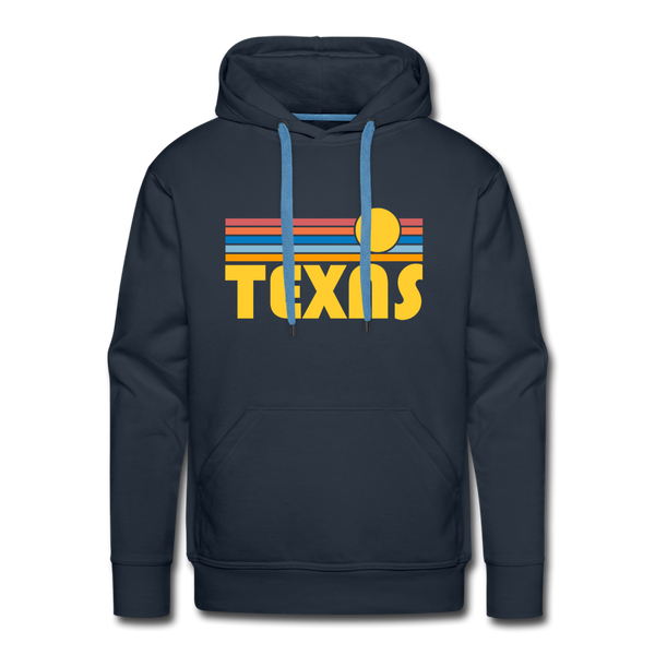 Premium Texas Hoodie - Retro Sun Premium Men's Texas Sweatshirt / Hoodie - navy
