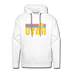 Premium Utah Hoodie - Retro Sun Premium Men's Utah Sweatshirt / Hoodie - white