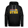 Premium Utah Hoodie - Retro Sun Premium Men's Utah Sweatshirt / Hoodie - black
